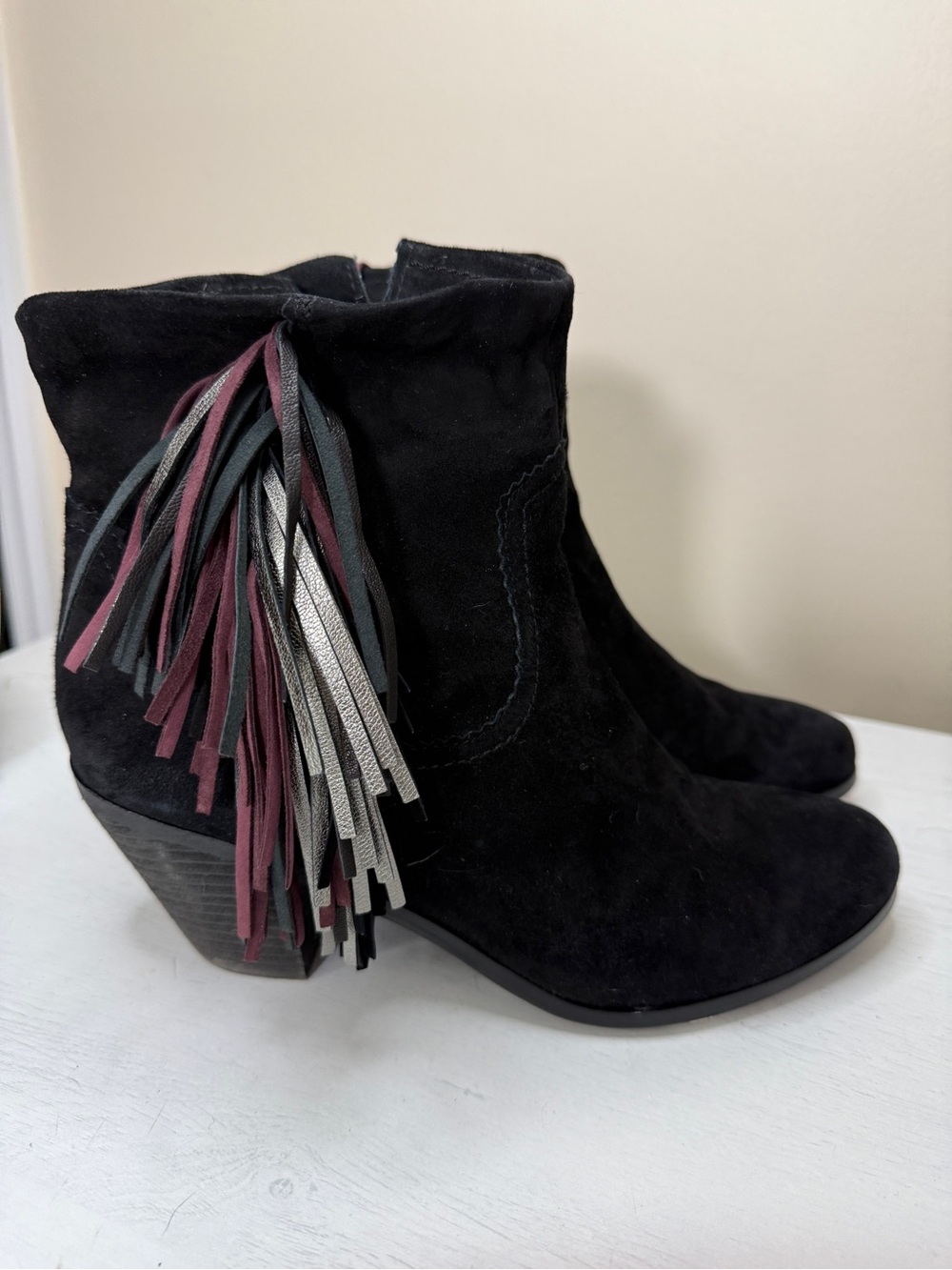 Sam Edelman Women's Louie Boot Roll Down Fringe sz 11 - Picture 3 of 10
